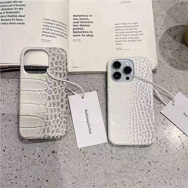 Gradient Crocodile Glossy Phone Case for iPhone 17/16/15/14/13/12/11 Pro Max & Plus Series - Luxury HD Cover 26Y0316