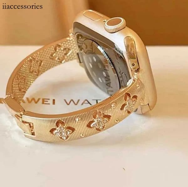 Watch Band Bling Stainless Steel Bracelet Link For Series 8/7/6/10/9 40mm 41mm 38mm 42mm 44mm 45mm 46mm Strap