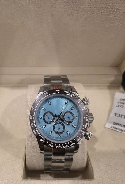 With Original Box Stainless Steel Sapphire 116506 Men's Watch 40mm Ceramic Bezel Blue dial Automatic Mens Watches No Chronograph 05