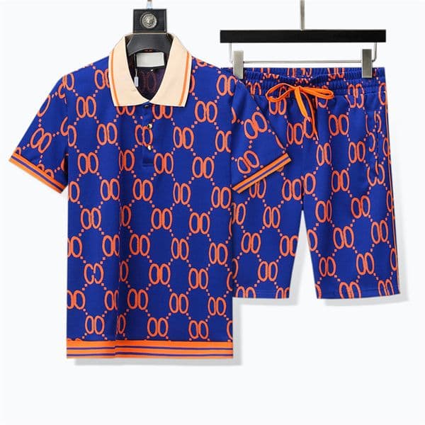 Fashion Men's Polo T Shirts Summer Men Shorts Sets Letter Printed Printing Tees Tops Short Pants Tracksuit Set Business Casual Sportswear Sweat Suits track suit