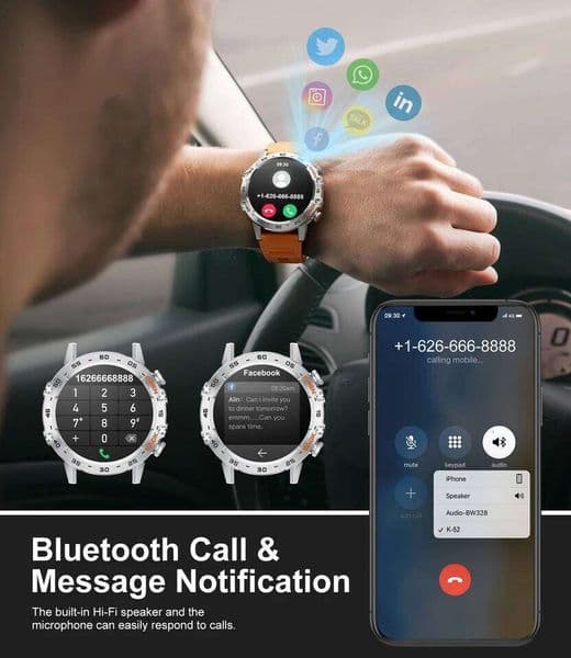 LIGE New1.39" BT Call Smart Watch Men Outdoor Sport Fitness Heart Rate Health Monitoring Smartwatch for Android IOS Phone 26Y0330