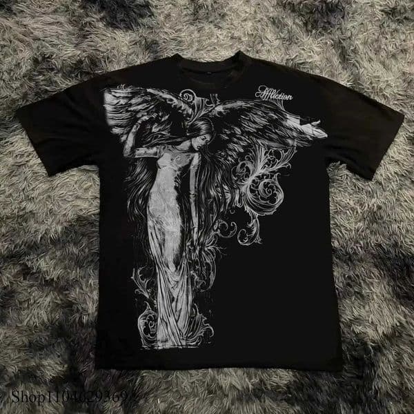 2025 Summer New Mens T-shirt Breathable sweat-absorbing casual roller skating Jesus print Hip-hop Mens T-shirt Z260331
