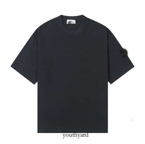 Designer High-Quality Shirts Street Loose Men Women Summer Luxury Stone Mens T Shirt Chest Print Tops Casual Stone Mens T Shirt Tees 7D9