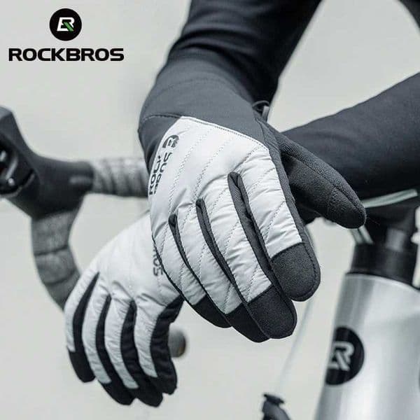 ROCKBROS Winter Bicycle Gloves Breathable Thermal Warm Full Finger Cycling Gloves Touch Screen MTB Road Riding Motorcycle Gloves H260331