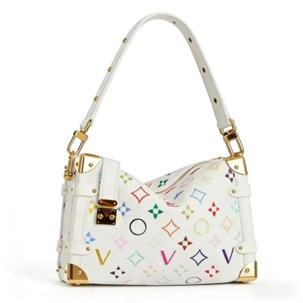 High quality designer bag tote bag Luxury Bag Shoulder bag Crossbody Bag murakami Women Monogram Coated Canvas Rainbow Hues Bow Padlock Accents Adjustable Strap bag