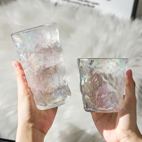 300ml/380ml Glass Cup Creative Glacier Cups Cocktail Glass Nordic Style Glass Cup Drinking Glasses Water Cup 260324