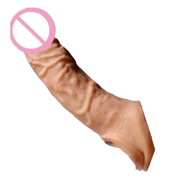 High Elastic Reusable Condoms Penis Extender Sleeve Delay Ejaculation Cock Condom 18 Sex Toys For Men Intimate Goods Shop