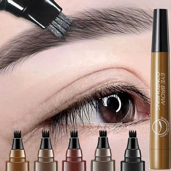 5 Colors Microblading Eyebrow Pen Waterproof Liquid Eyebrow Pencil Long Lasting Eyebrow Pen 4 Points Eye Brow Pen Cosmetics H260331