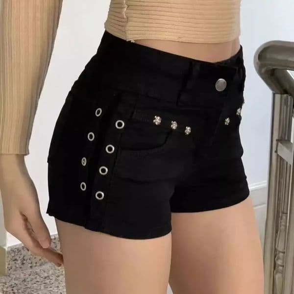 Shorts Women Skinny Creativity Lace-up Streetwear Daily Personality Students Holiday Fashion Sexy American Retro Leisure 260318