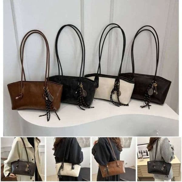 OLOEY New Large Capacity Work Shoulder PU Leather Solid Color Lady Handbags Simple Tote Bag Women Female Practical Bag