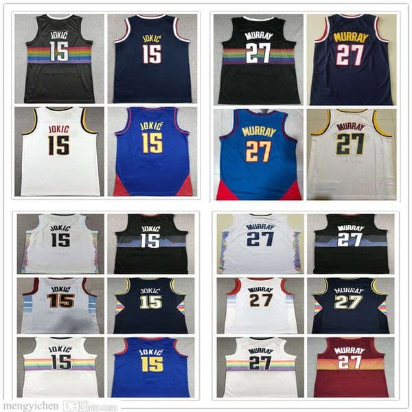 Mans Nikola Basketball 15 Jokic Jerseys Youth Jamal 27 Murray All Stitched