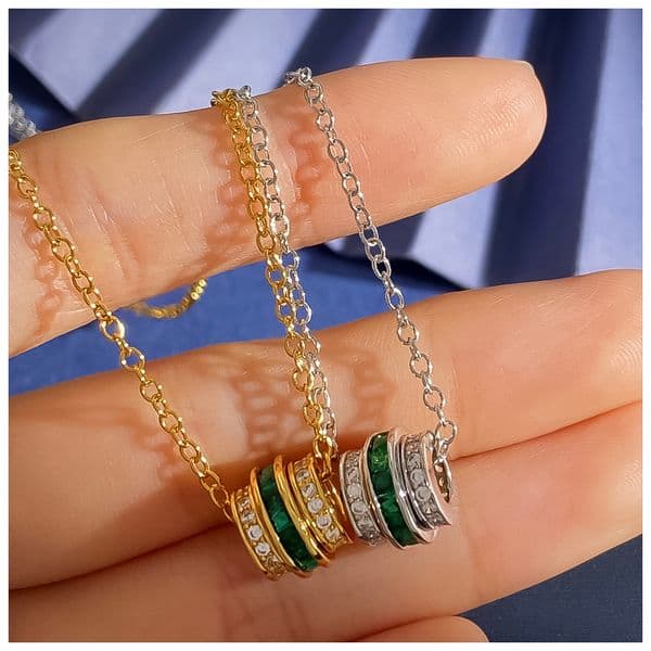 Designer Necklace Necklace for Women Full Pave Emerald Square Diamond Waist Tube Necklaces Luxury Jewlery Designer for Women Elegant Statement Premium Gift