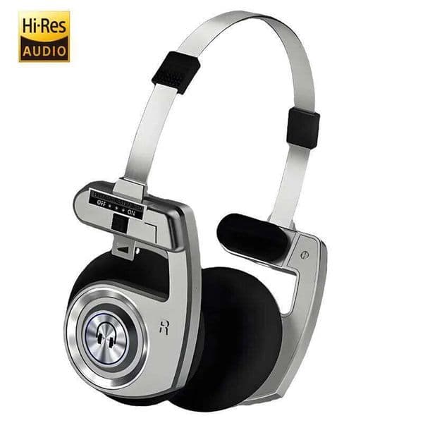 Retro Wireless BT Headphones with Stereo Microphone HIFI Sound Foldable Noise Cancelling Headsets for Music & Gaming 26W0429