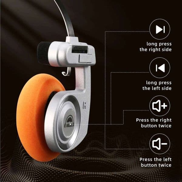 OKCSC Retro 3rd Generation Headphone Only BT Version 2-in-1 Wired/Wireless Earphones 40mm Driver Open End HiFi Headset 26W0429