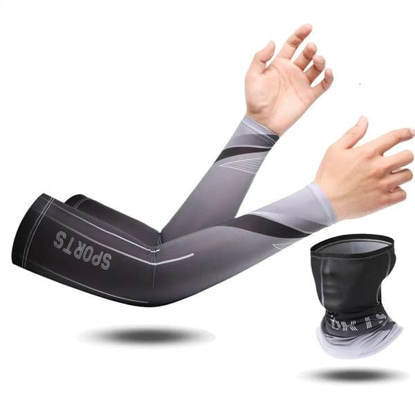 Sleeve Face Mask Set Summer Sun Protection Men Women Cycling Arm Sleeves Driving Fishing Neck Cover Travel Breathable Elastic 260430