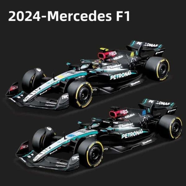 2026 New New Bburago 1 43 Mercedes AMG F1 W15 E Performance Alloy Car Micro Die Casting Model 44# Lewis Hamilton 81# George Russell Toyxj250407 Toys Designer F F