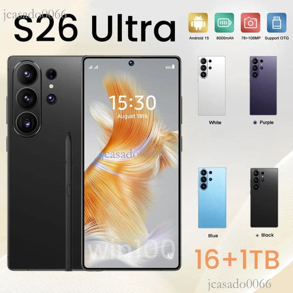Hot Selling S26 5G Smartphone 16GB+1TB Unlocked Android HD Camera GPS Dual SIM Cheap Mobile Phone S25 Ultra