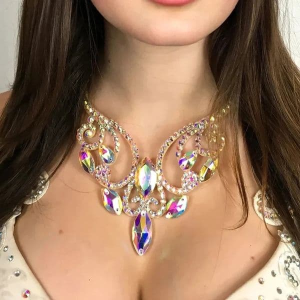 Stonefans Drop Necklace Statement Large Crystal for Women 2024 Accessories Belly Dance Necklace Wedding Jewelry260429