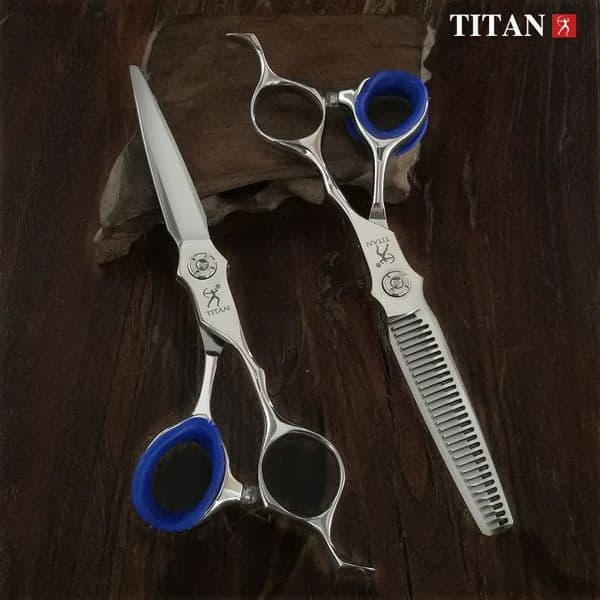 Titan professional hairdressing scissors hairdressers scissors 60 inch cut thinning barber tool 260430