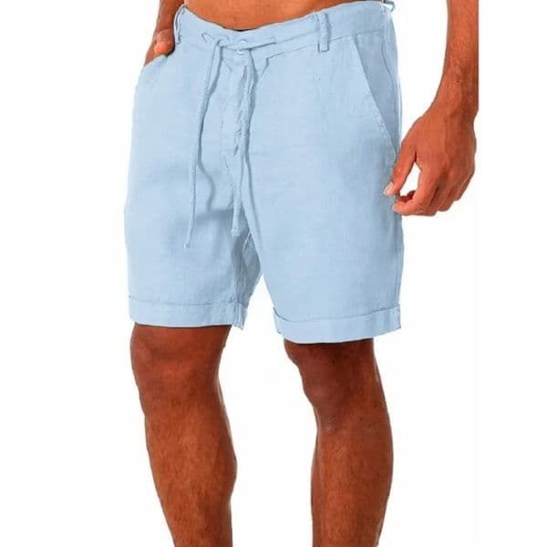 Summer Mens Cotton Linen Short Pants Male Casual Lightweight Breathable Solid Color Sport Shorts Fashion Fitness Streetwear 260427