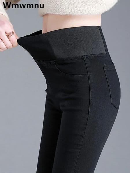 Oversize 26-38 Black Skinny Pencil Jeans Women High Waist Slim Denim Pants Stretch Leggings Vaqueros Casual Pantalones Jean 260430