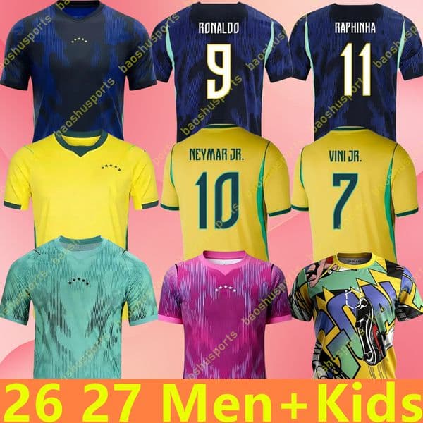 world cup 2026 BRAZILS 2026 2027 soccer jerseys Camiseta futbol PAQUETA RAPHINHA football shirt maillots MARQUINHOS VINI JR brasil RODRYGO MEN KIDS NEYMAR JR BRUNO G.