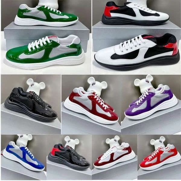 mens designer dress shoes Designer Shoes men trainers Designer Sneakers Mens womens Classic Casual Running Shoes Bright Leather Nylon White Black Green Yellow 35-47