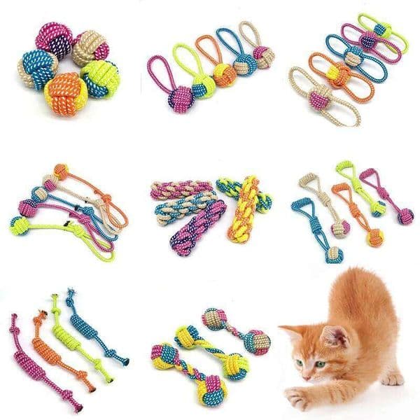 Pet Large Small Interactive Cotton Rope Mini Dog Toys Ball for Dogs Accessories Toothbrush Chew Puppy Toy