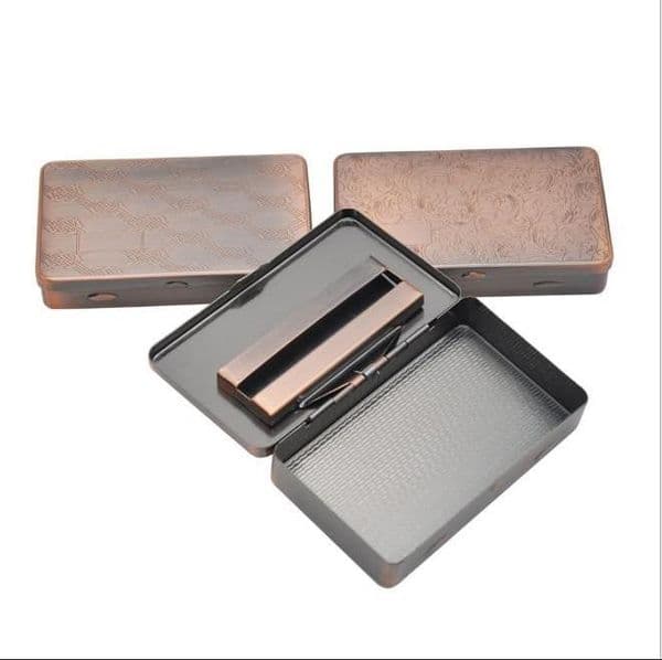 2025Mini Metal Cigarette Box Smoke grinderNew smoking utensils