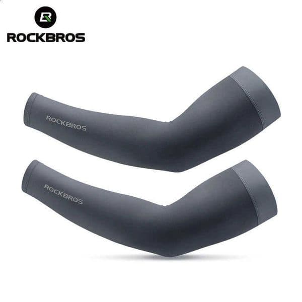 ROCKBROS Arm Sleeves UV Protection Running Camping Warmers Basketball Sleeve Cycling Summer Sports Safety Gear 260206