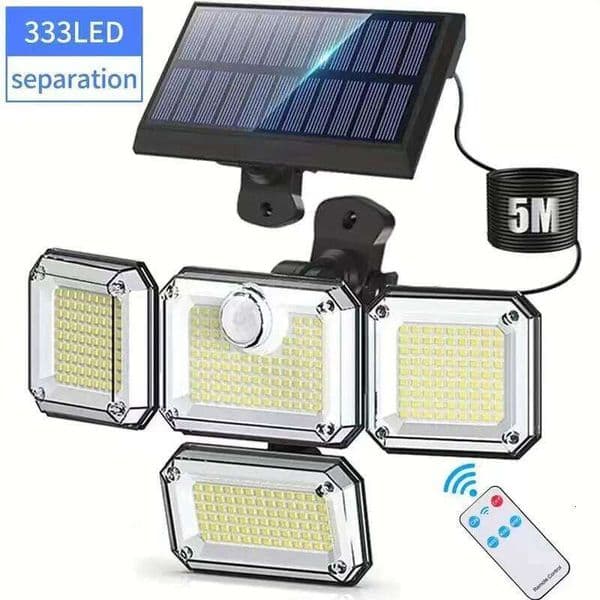 138/198/333 LED Lights Outdoor Motion Sensor Human Induction Adjustable Head IP65 Waterproof Solar Power Wall Lamp