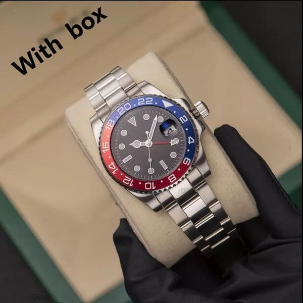ZDR Mens Watches 40mm Automatic Mechanical Watch Full 904L Stainless Steel Blue Black Ceramic Sapphire Glass WristWatches Super luminous montre de luxe 39