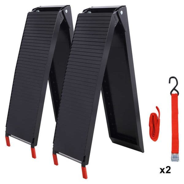 Truck Ramps, 80"x12" Portable Loading Pickup Trucks 1500 LBS Capacity Aluminum Folding Ramps with Buckle for ATVs, Snowblower, Lawn Mowers, UTVs, Bike, 2PCS,