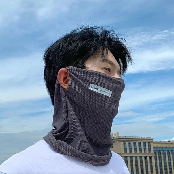 Customizable logo Barak Rafah hat riding mask anti-cursor summer men's ice sleeve mask driving sun protection thin ice silk loose large size hand sleeve men and