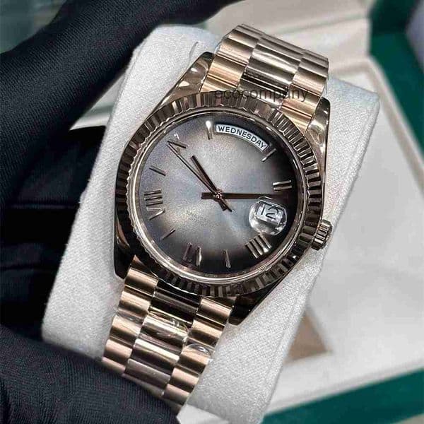 Top quality day date watch mens watch super clone watches 3255 mechanical movement sapphire glass 904L steel 40mm with box KHCP