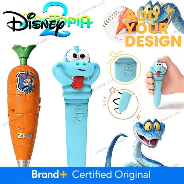 Designer Disney NEW Disney Zootopia 2 Gary The Snake Antivenom Pen Voice Recorder | 60S Mini Recorder | Gary 2-In-1 Movie Cosplay Prop Gift Luxury
