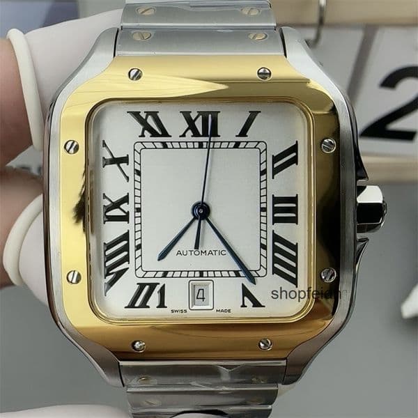 Top quality santo watch mens watch super clone watches 1847MC mechanical movement sapphire glass 316L steel 39.8mm 35.1mm with box 4WZ5