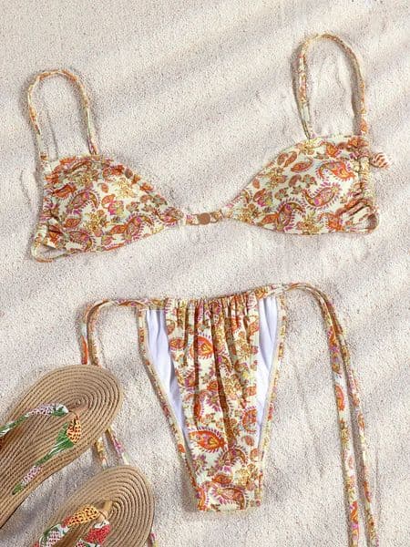 ZRTAK Two Piece Suit Bikinis 2026 Women Swimsuit Push Up Bathing Suit Sexy Bikinis Sets Swimwear Print Beachwear Solid Biquinis 260428