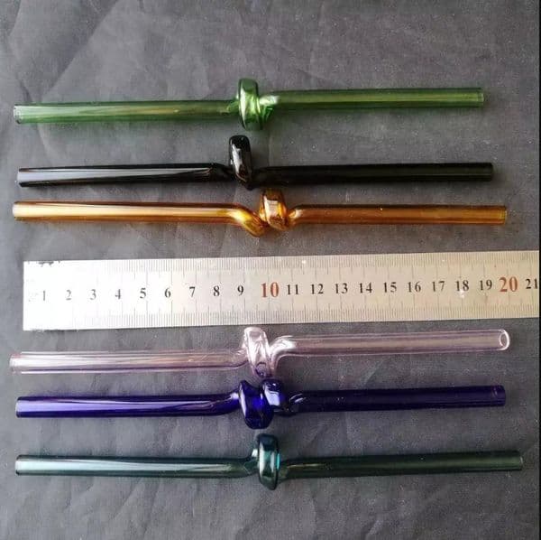 Rotary straw glass bongs accessories , Glass Smoking Pipes colorful mini multi-colors Hand Pipes Best Spoon glass Pipes