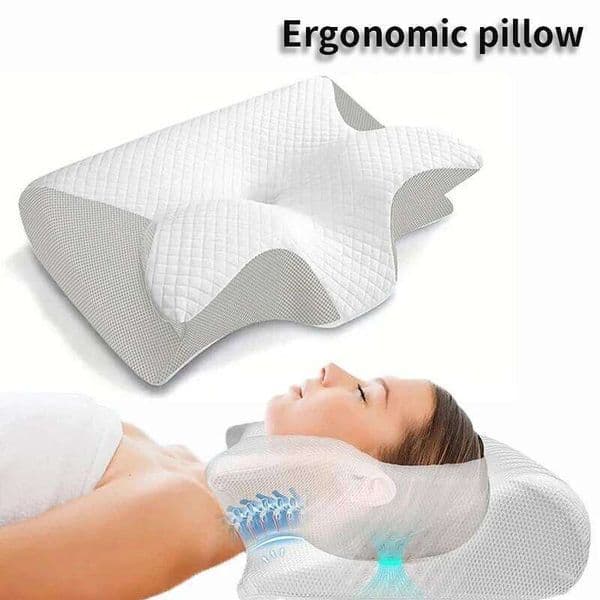 New 2 in 1 Ergonomic Memory Foam pillow Help Sleep,Protect The Cervical Orthopedic Travel Neck Pillow Sleeping For Home 26Y0429