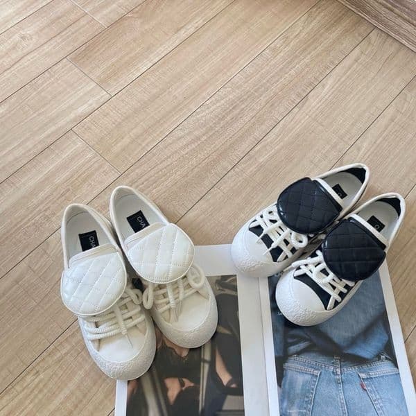 CC Camellia Designer Shoes Women White Leather Platform Sneakers Luxury Style Casual Thick Sole Skate Shoes Elevator Chunky Sneakers for Girlfriend Gift Size 35-40
