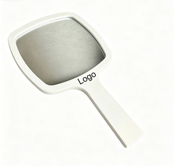 Designer Black & White Holding Makeup Mirror 2024 New, Classic Logo Portable Women's Travel Essential Small Makeup Mirror for Daily & Gift Use