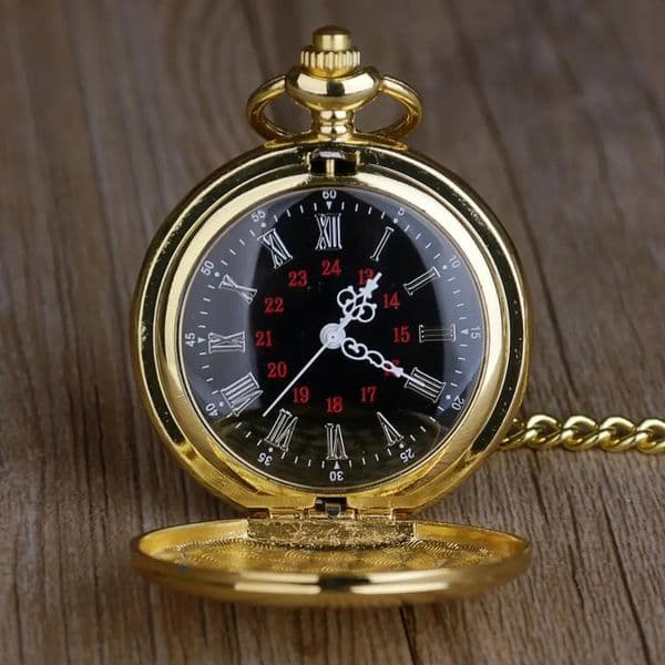 Gold Quartz Pocket Watch Fashion Steampunk Roman Numbers Display Men Women Gifts With Chain reloj de bolsillo 260430