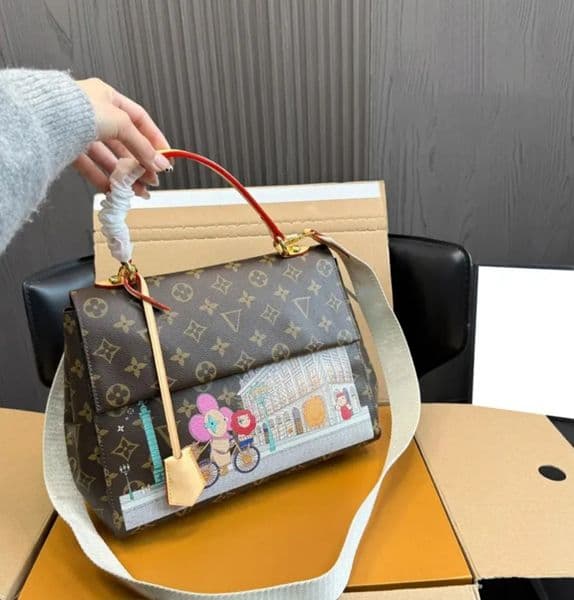 Evening Bags Cross Body 22Ss ladies Double purse Classic Medium Flap Quilted Bag Gold sliver Hardware Turn Lock Crossbody Women Shoulder Handbag 25cm Designer