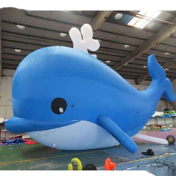 Commercial Grade Inflatable Playground Outdoor Games Activities 8M Length Blue Giant Inflatable Whale For City Decora Or Commercial Inflatable Bouncy Castle