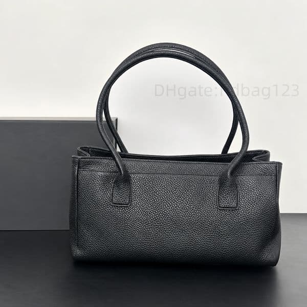 Small Leather Tote Bag 33x18cm, Top Grain Cowhide Briefcase Style Handbag, Underarm Shoulder Bag with Detachable Inner Divider, Elegant Daily Work Bag