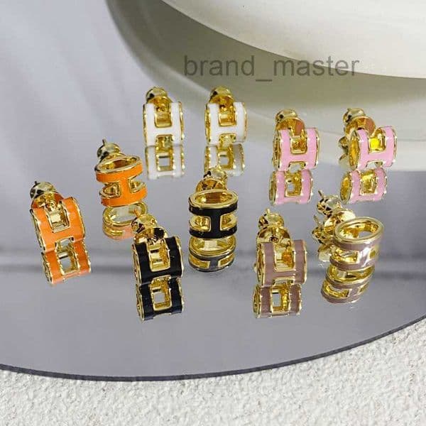 Luxury H Gold Earrings Women Orrous Girls Ear Studs Designer Jewelry Earring Valentine Day Gift Engagement for Bride