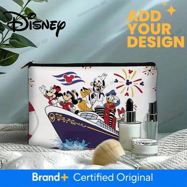 Designer Disney 1 Disney Mickey Captain Cruise Ship Themed Makeup Bag - Cute And Versatile Zipper Bag For Women, Jewelry Storage Bag, Perfect Travel Zipper Orga