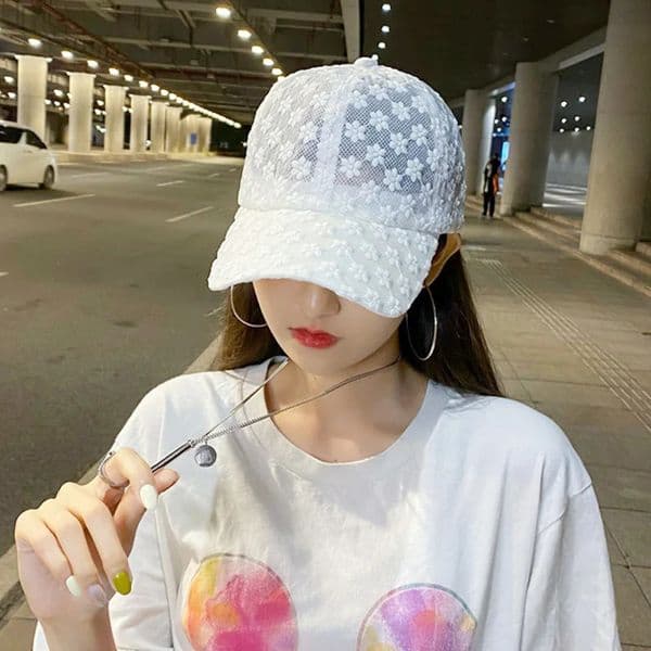 Summer Floral Baseball Cap Fashionable Versatile Duckbill Hat 260430