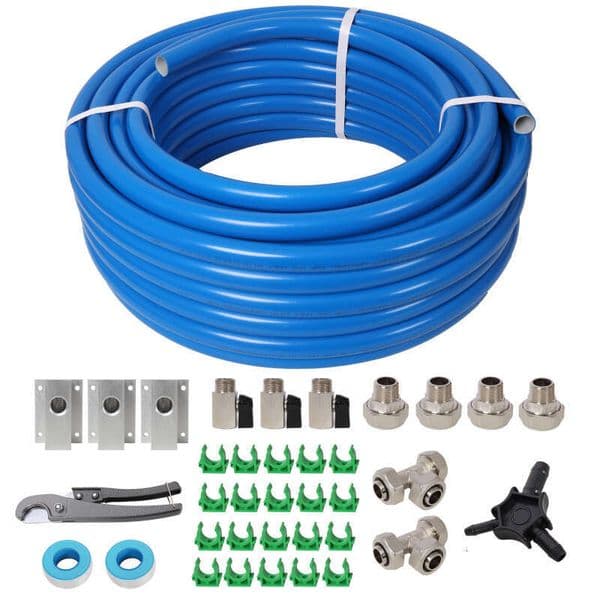 3/4 Inch Industrial Compressed Air Piping System, 100 Feet Length, High Quality PEX-AL-PEX Tubing,Blue Tubing